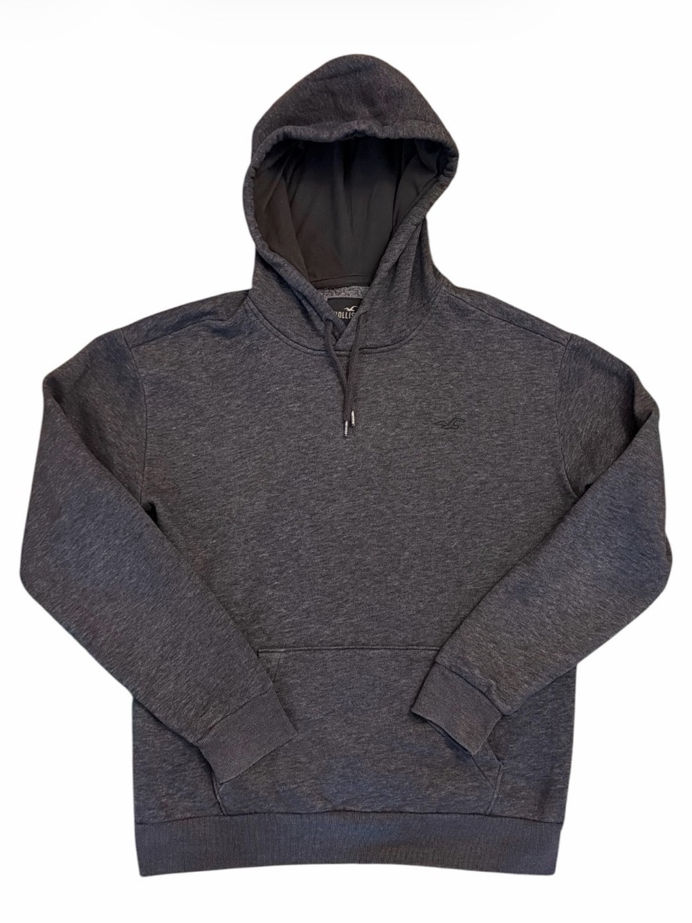 Hollister Men’s Dark Gray Pullover Hoodie Sweater, size M